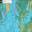 Ciśnienie atmosferyczne w Europie teraz
