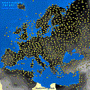 Wilgotność powietrza w Europie w tej chwili
